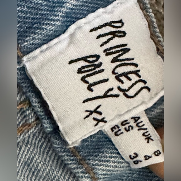Princess Polly Light Wash “Leila Yolk Mom Jean” Sz-4 - Picture 8 of 14